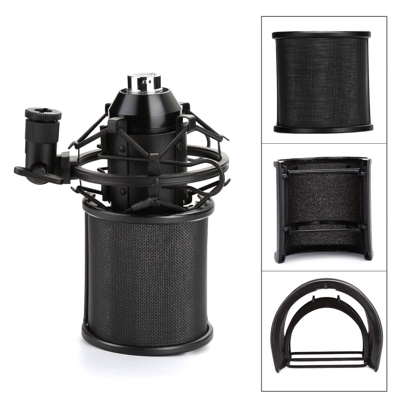 Studio Microphone Pop 3 Filter Layers Windscreen Shield Cover Mesh