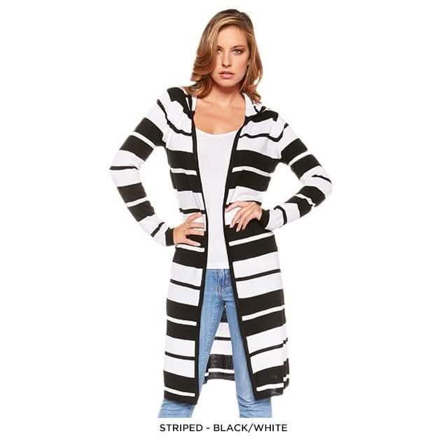 Stylish Long Hooded Cardigan - Assorted Colors