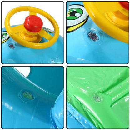 Summer Steering Wheel Sunshade Swim Ring Car Inflatable Baby Float Seat Boat