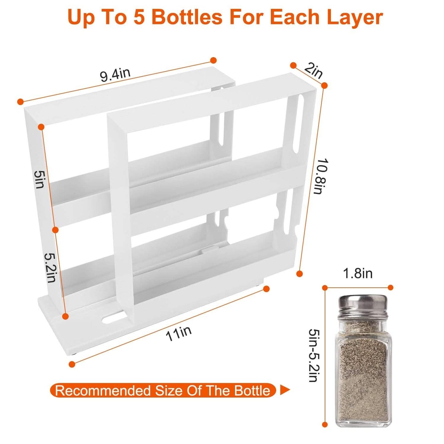 Swivel Cabinet Organizer Revolving Kitchen Rack Spice Organizer
