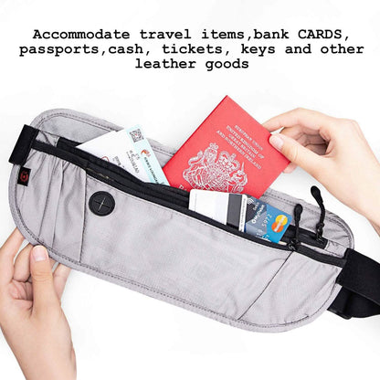 Travel Money Wallet Belt Pouch Blocking Hidden Passport Holder Bag