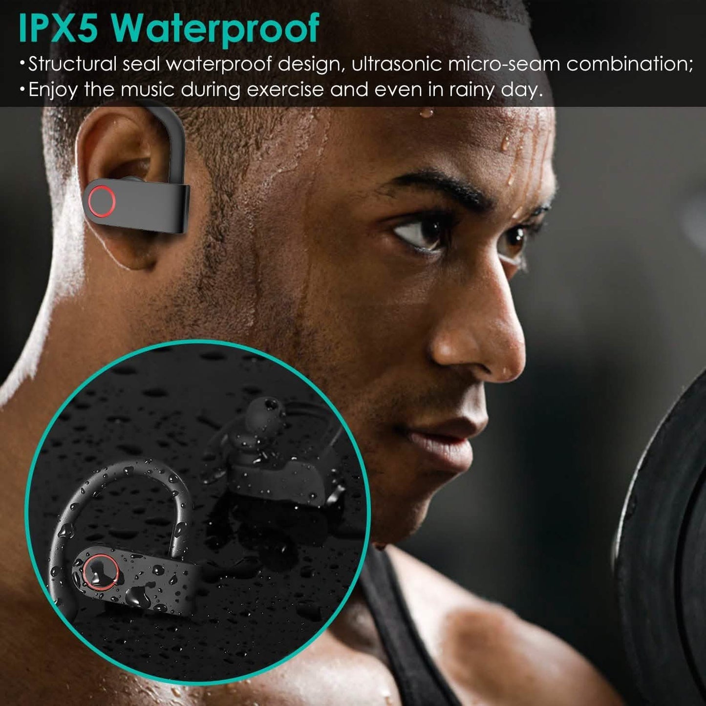 TWS Wireless 5.0 Earbuds IPX5 Waterproof Sports Headset