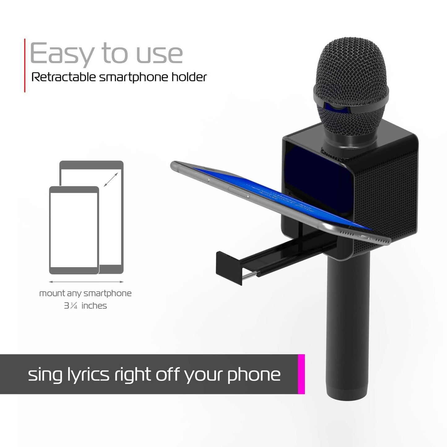 Tzumi Pop Solo Wireless Bluetooth Karaoke Microphone And Speaker
