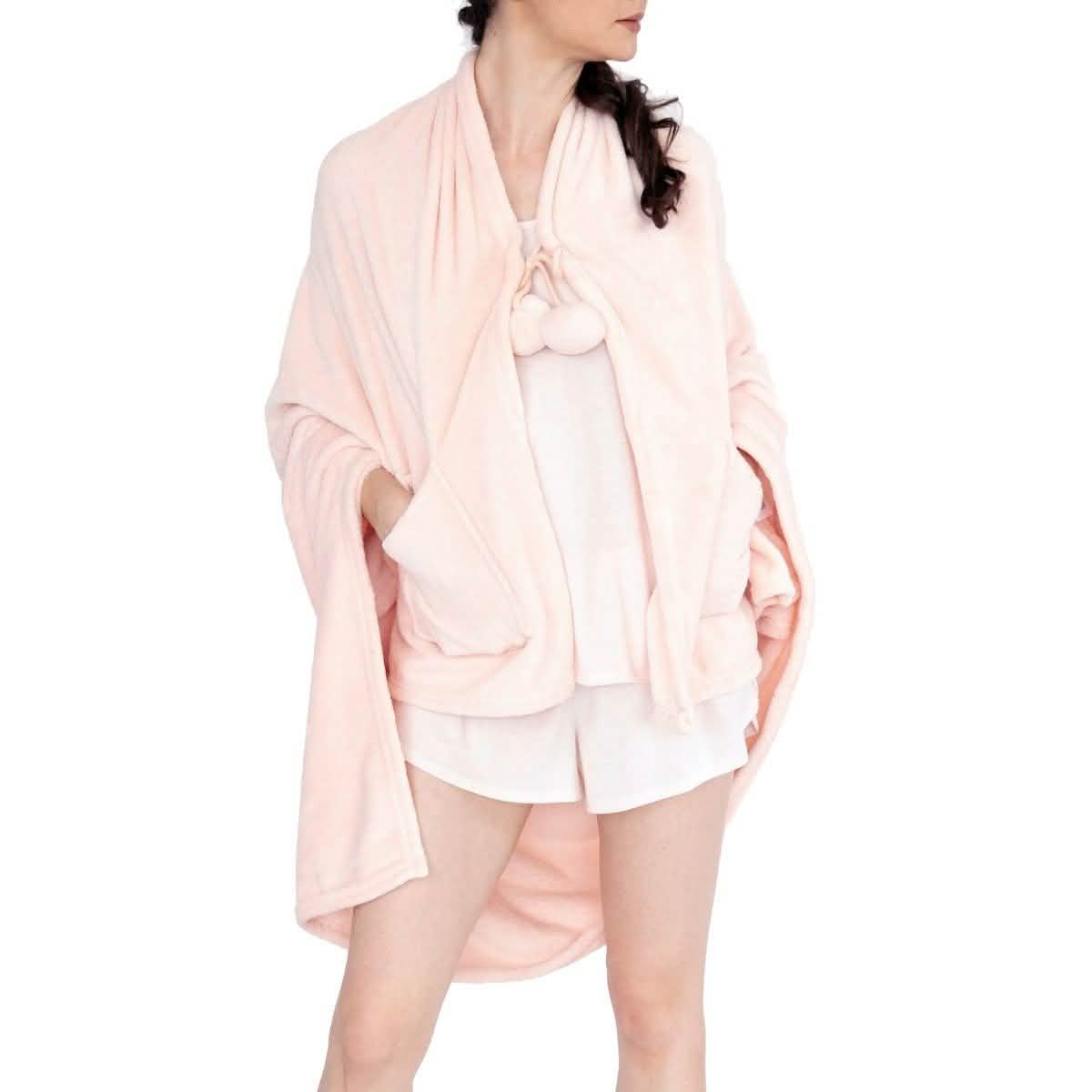 Ultra-Plush Faux Fur Fleece Wearable Blanket
