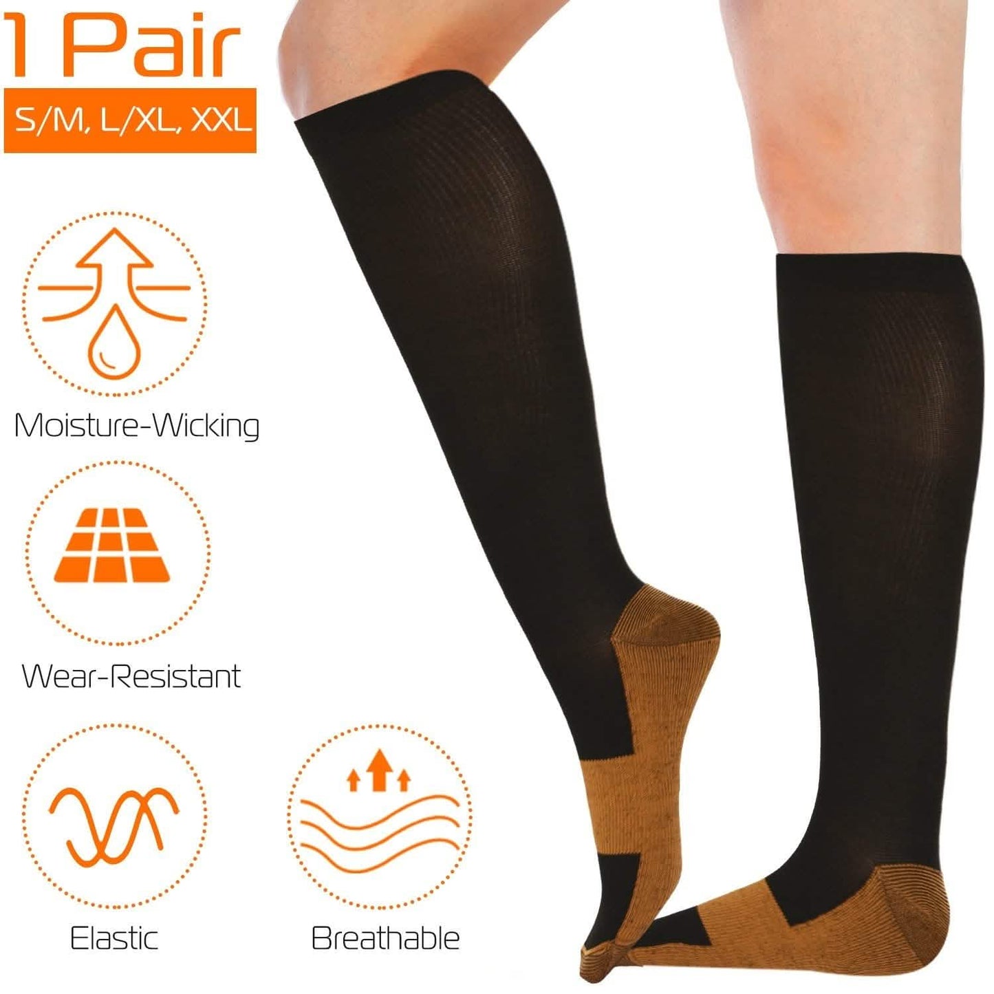Unisex Copper Compression Socks