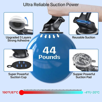 Universal 3-in-1 Car Phone Holder Mount