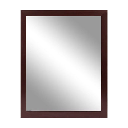 Wall Mount Mirror Wood-Like Frame Rectangle Modern Hanging Mirror