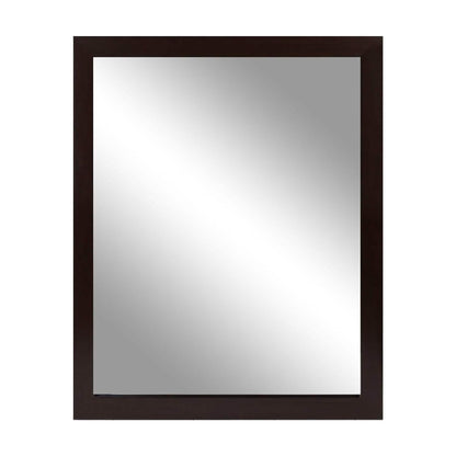 Wall Mount Mirror Wood-Like Frame Rectangle Modern Hanging Mirror