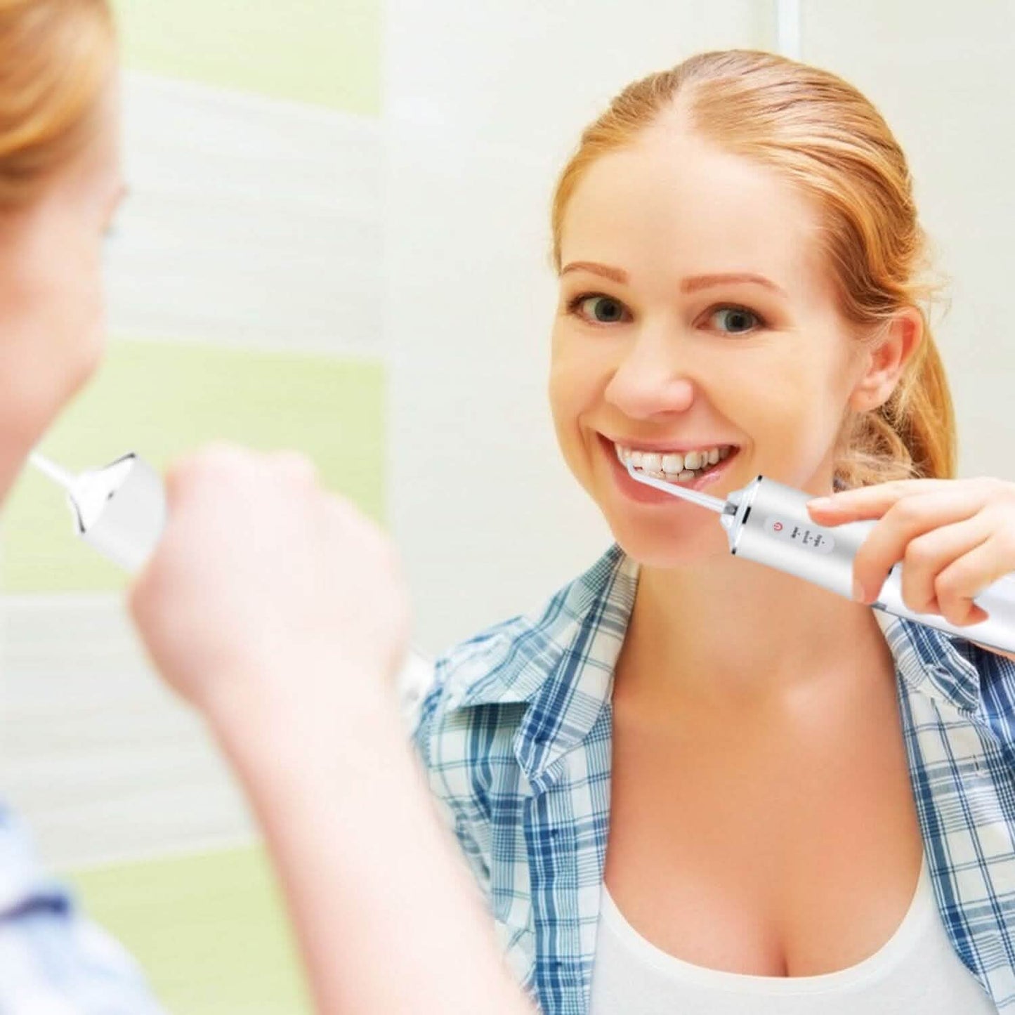 Water Flosser Cordless Dental Oral Irrigator Waterproof Teeth Cleaner