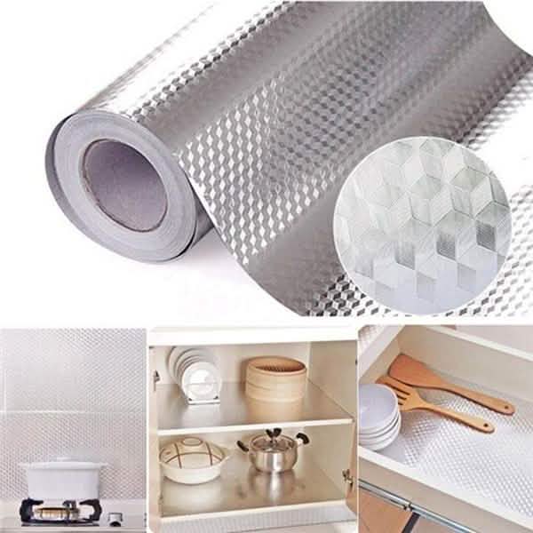 Waterproof Oil Proof Aluminum Foil Self Adhesive Wall Sticker
