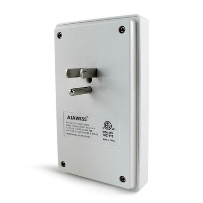White Light Sensor Dual USB Wall Outlet