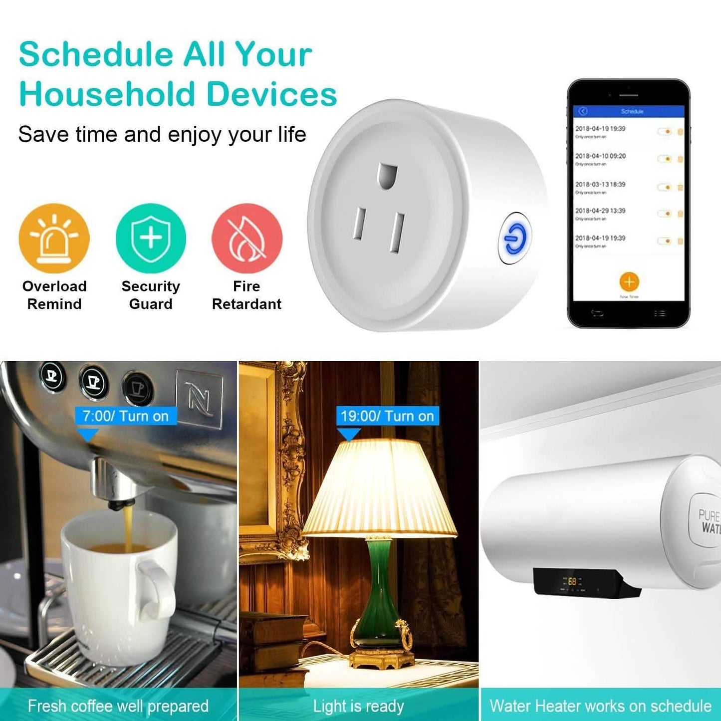 WiFi Smart Socket APP Plug Outlet Remote