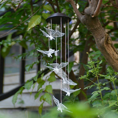 Windlights Solar Powered LED Butterfly Wind Chimes