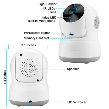Wireless WIFI Pan Tilt HD Security Network Indoor CCTV IP Camera Night Vision