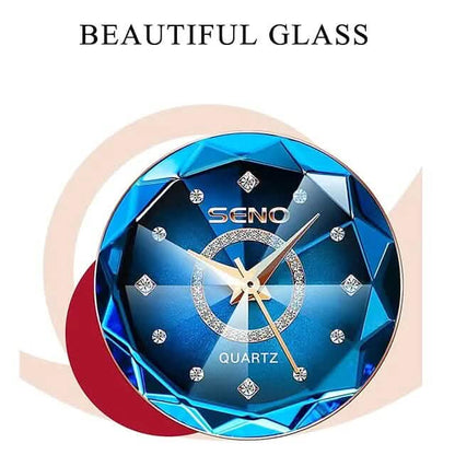 Women Golden and Silver Classic Quartz Watch