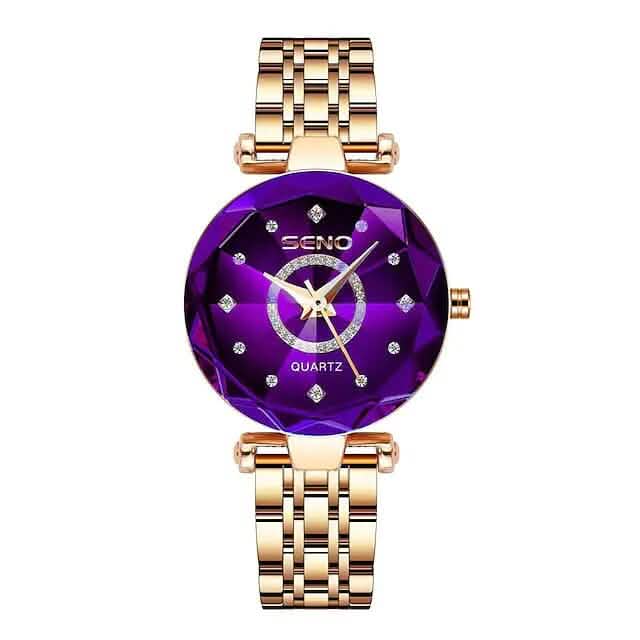 Women Golden and Silver Classic Quartz Watch