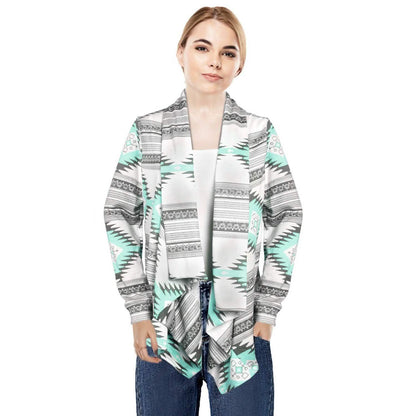 Women Open Front Long Sleeve Cardigan