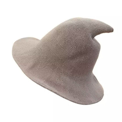 Women Winter Warm Knitted Wool Witch Hat Cap