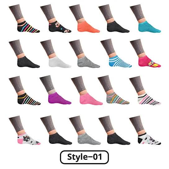 Women’s Breathable Stylish Colorful Fun No Show Low Cut Ankle Socks