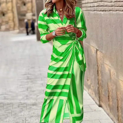 Women's Casual Boho Long Shirt Dress