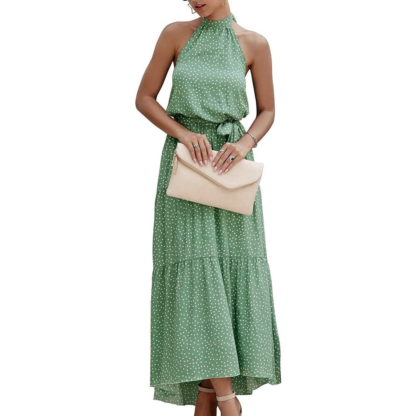 Women’s Casual Halter Neck Sleeveless Long Maxi Dress  - Assorted Styles
