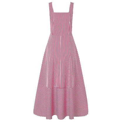Women's Long A Line Striped Maxi Dress