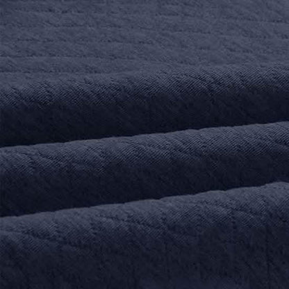 Women's Long Sleeve V Neck Button Quilted Patchwork Pullover Sweatshirt Tops