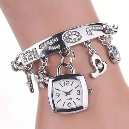 Women's Love Alphabet Bracelet Alloy Quartz Watch