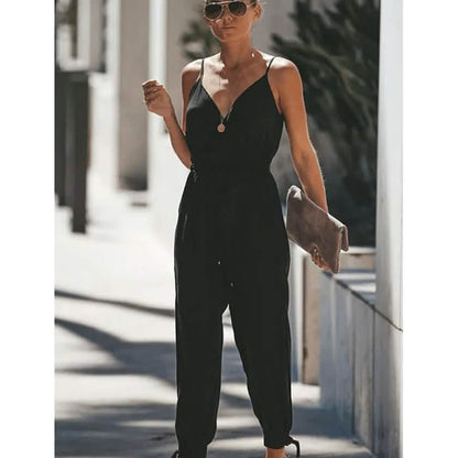 Women's Sexy Casual Daily V Neck Jumpsuit