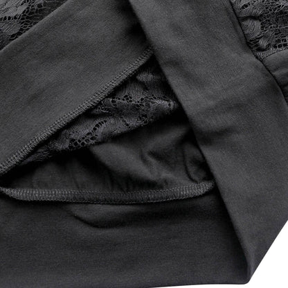 Women's Short Sleeve Back Lace Top Blouse