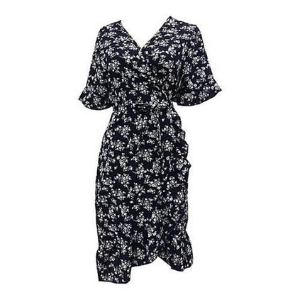 Women's Summer V-Neck Short Wrap Dress