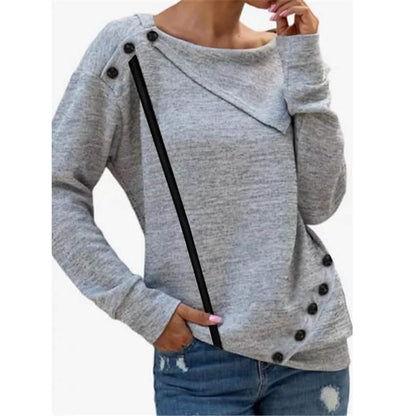 Women's Sweatshirt Pullover Solid Color